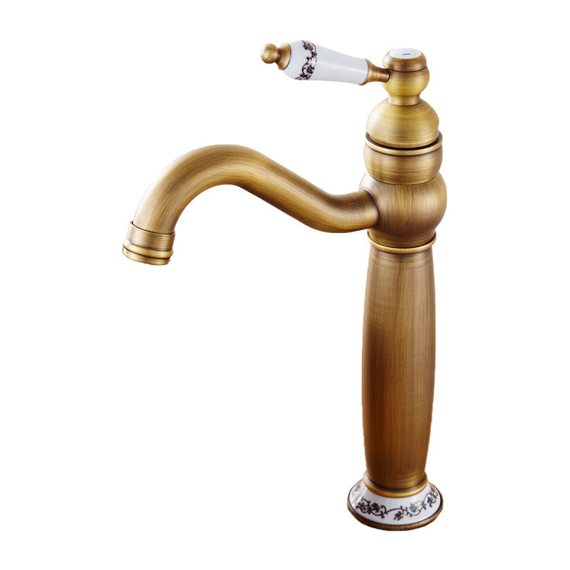 BowLift | Round Basin Faucet Bathroom Faucet Single Lever High Arc Basin Faucet