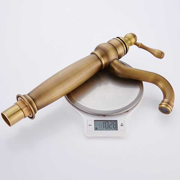 BowLift | Round Basin Faucet Bathroom Faucet Single Lever High Arc Basin Faucet