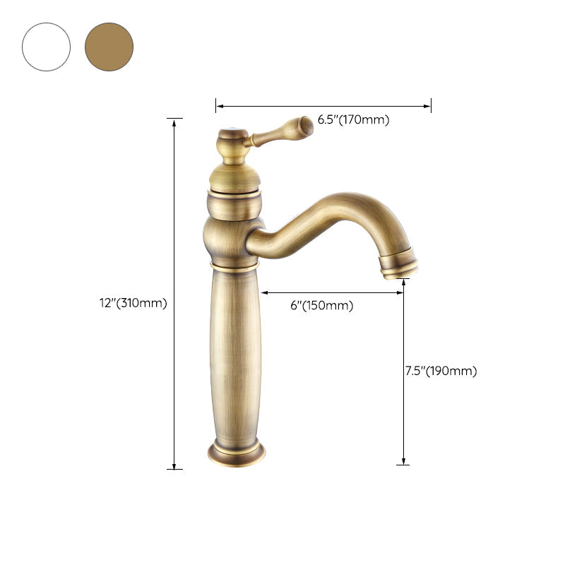 BowLift | Round Basin Faucet Bathroom Faucet Single Lever High Arc Basin Faucet