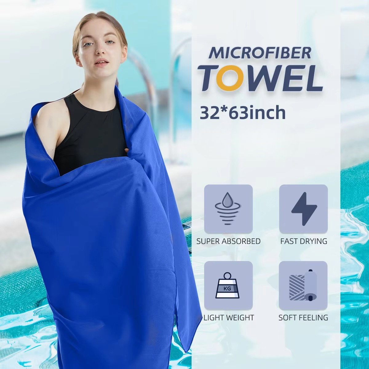 BowLift | Quick-Dry Microfiber Towel for Travel, Sports, Gym, Beach and Yoga