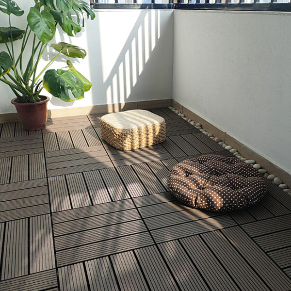 BowLift | 11 Pack 12" X 12" Square Deck/Patio Tiles Snap Fit for Outdoor Patio Tiles