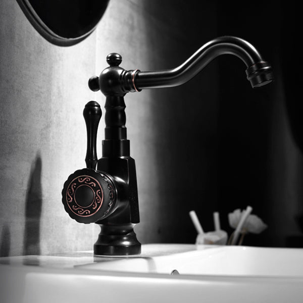 BowLift | Glam Style Sink Faucet with Swivable Spout and Lever Handle