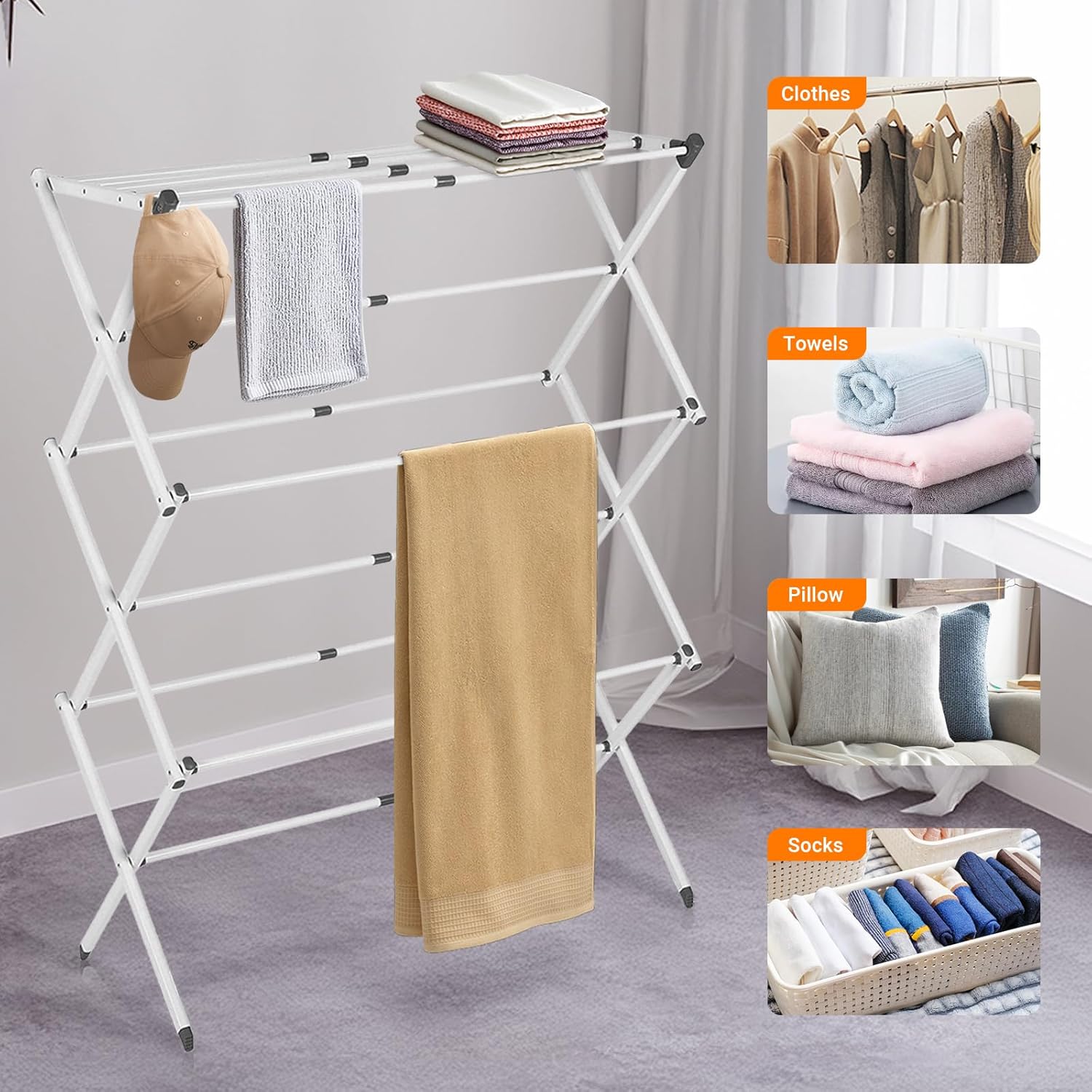 BowLift | 3-Tier Foldable Clothes Drying Rack – DryMate