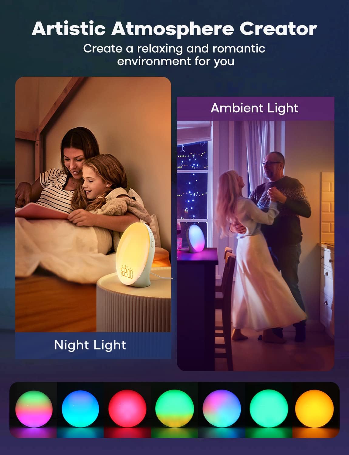 BowLift | GlowRise Natural Wake-Up Light Alarm Clock with Sunrise & Sunset Simulation