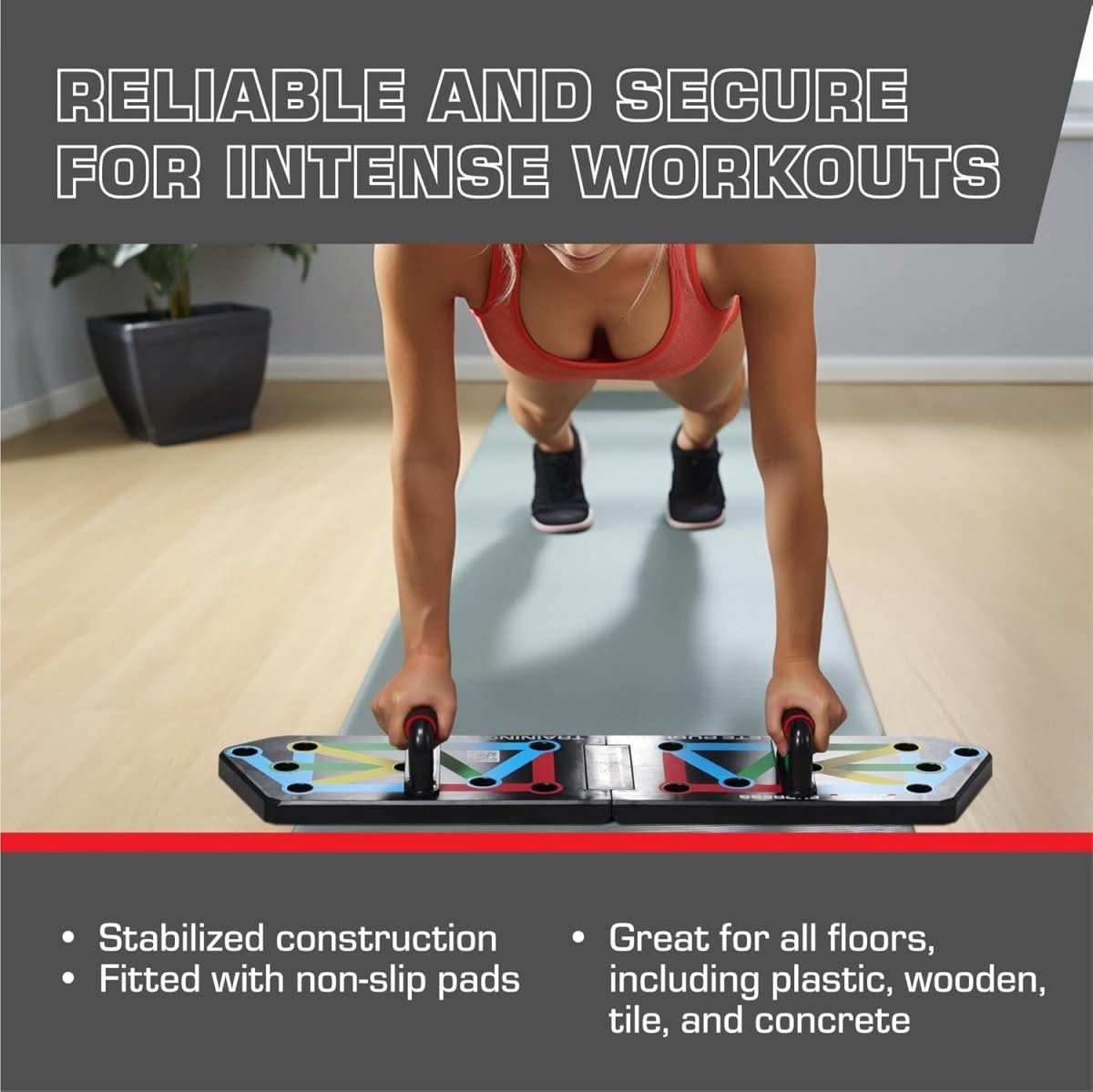 BowLift | Foldable push-up board with 30 training positions for targeted muscle training