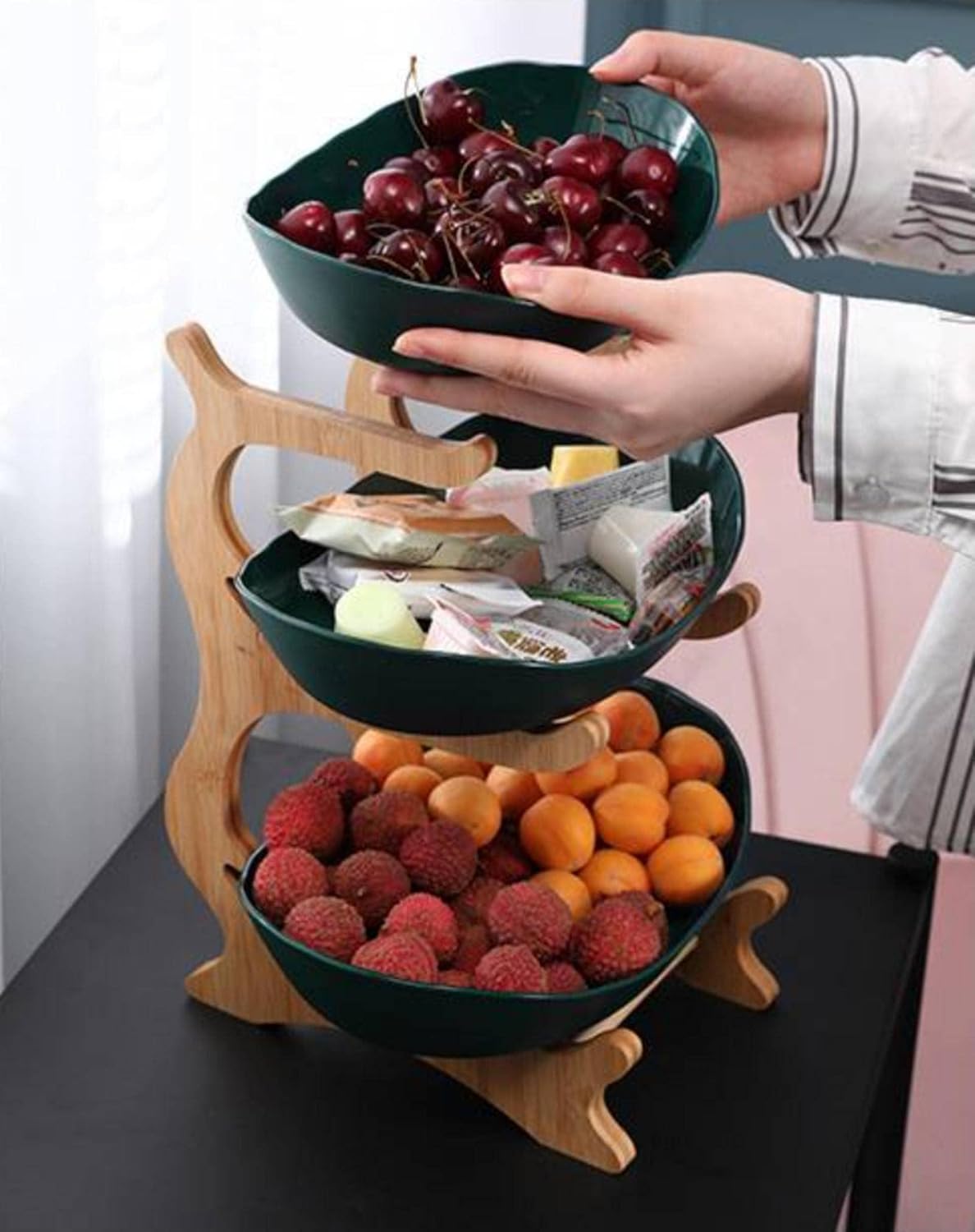 BowLift | FruitTower - Elegant Metal Fruit Stand