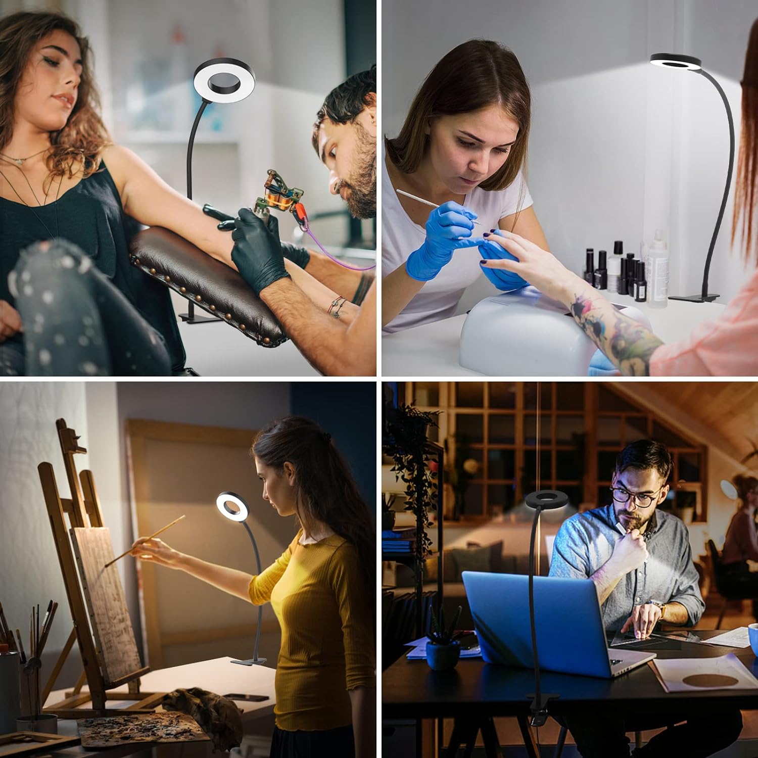 BowLift | 3 Colour Modes LED Desk Clamp Lamp with & Flexible Gooseneck – Selvara (1+1 FREE)