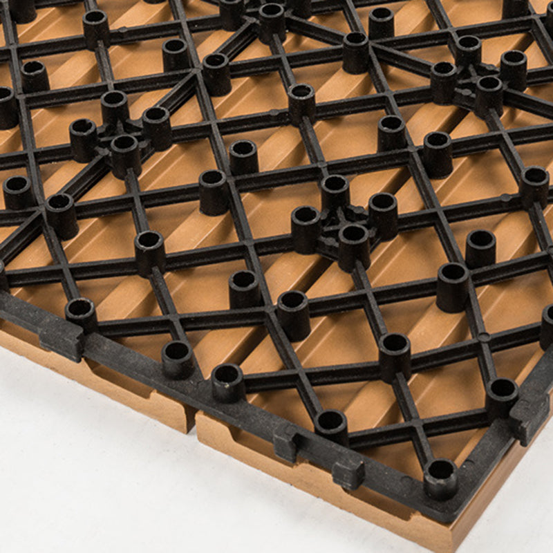 BowLift | 12" X 12" 4-Slat Square PVC Floor Tiles With Interlocking Installation Floor Plates Tiles