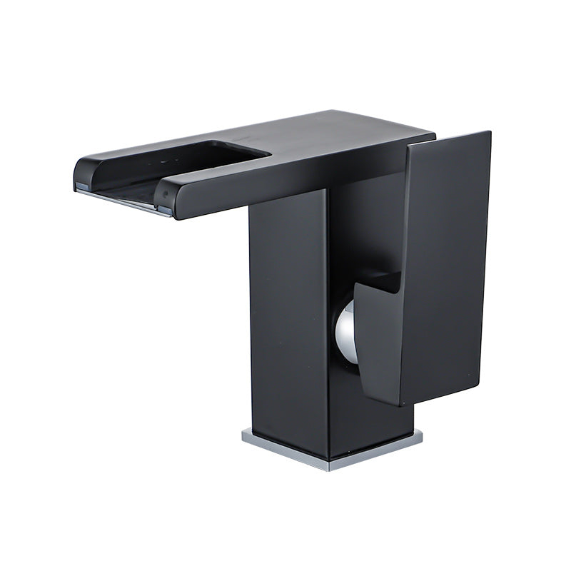 BowLift | Waterfall basin mixer tap square lever handle with LED three-color light