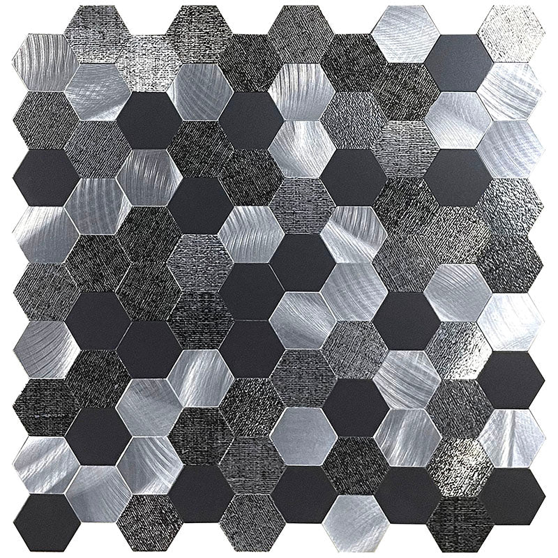 BowLift | Modern Tile-Peel & Stick Metal Mosaic Tile Hexagon Peel & Stick Subway Tile