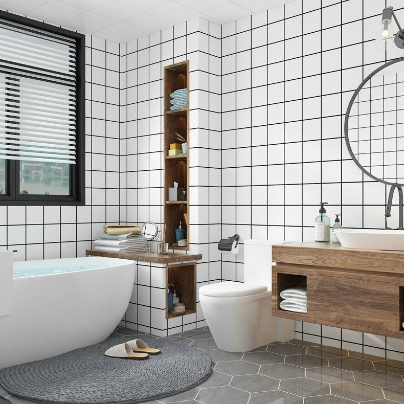 BowLift | Floor Wall Tiles Marble Pattern Wallpaper Rectangular Bathroom Kitchen Wallpaper