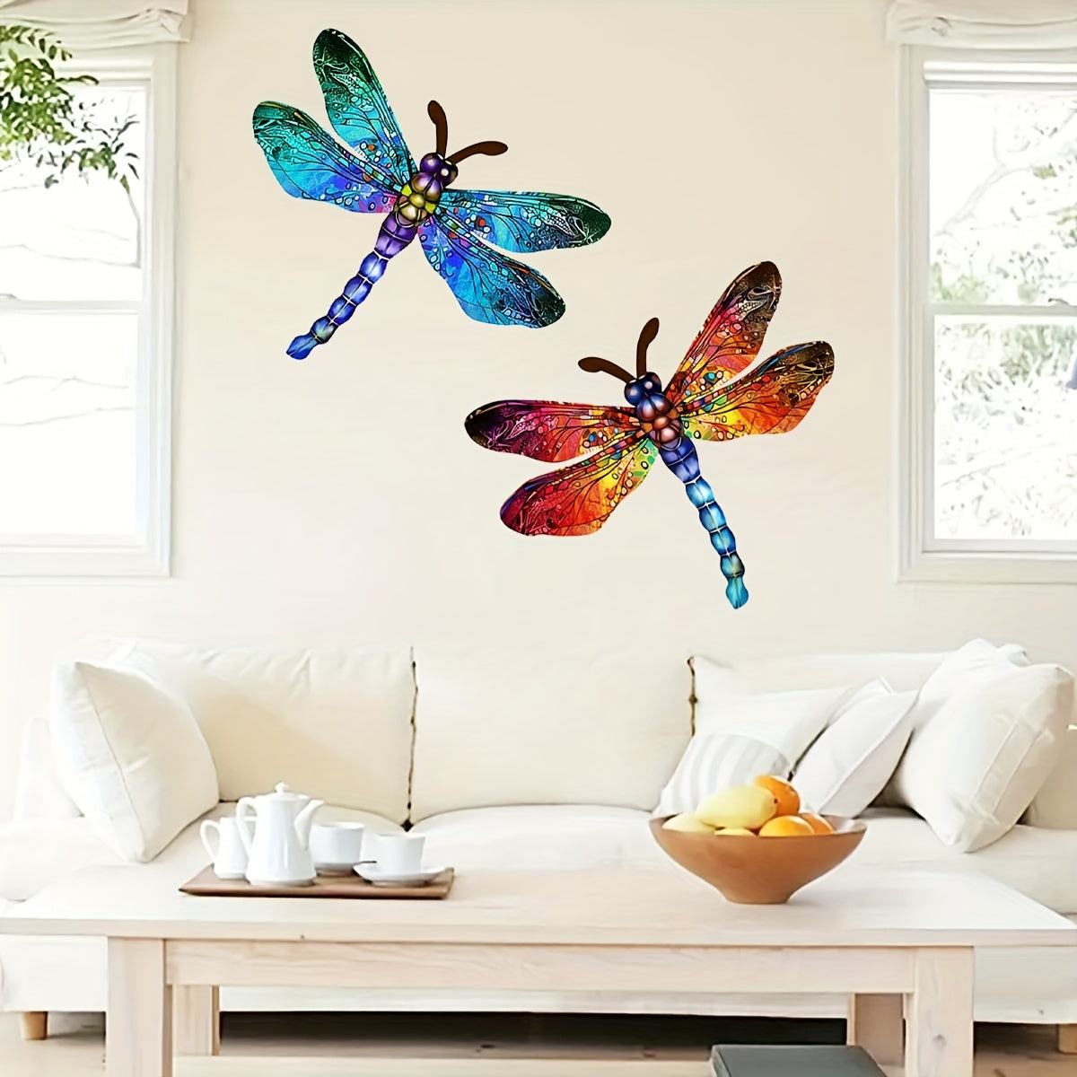 BowLift | 1/2 piece vibrant dragonfly wall art made of metal – artistic outdoor decoration for gardens, homes, and events – durable, versatile, and eye-catching – a perfect gift idea for any occasion