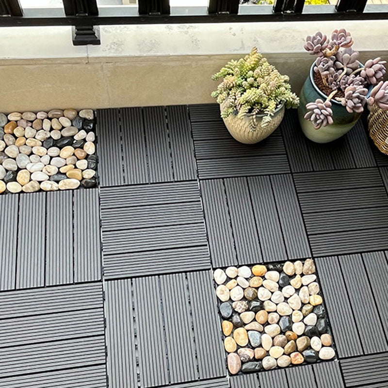 BowLift | 12" X 12" Deck/Patio floor tiles 4-Slat Square for outdoor patio tiles