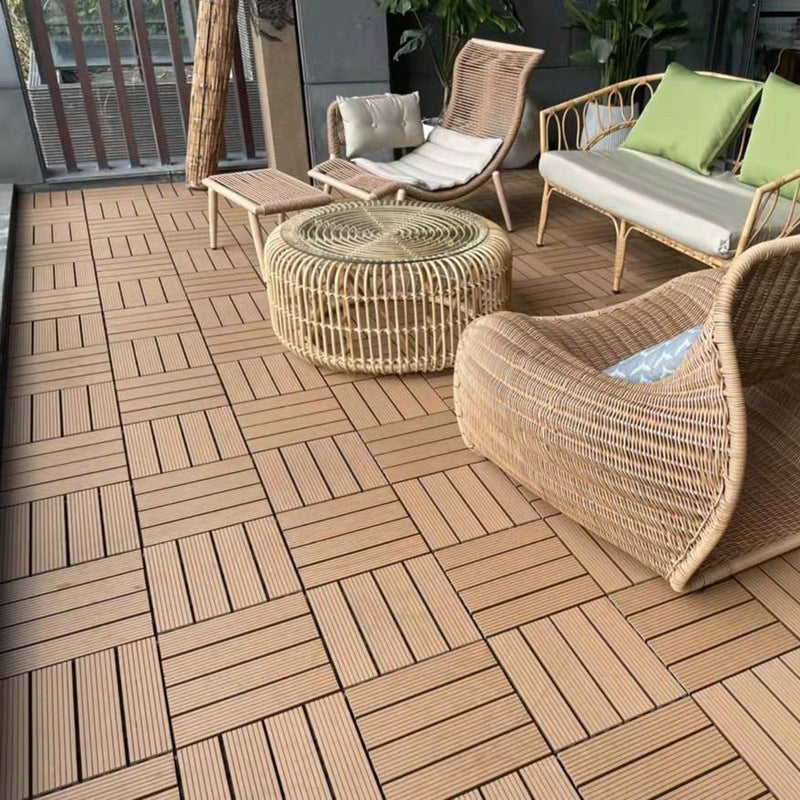 BowLift | 12" X 12" Deck/Patio floor tiles 4-Slat Square for outdoor patio tiles
