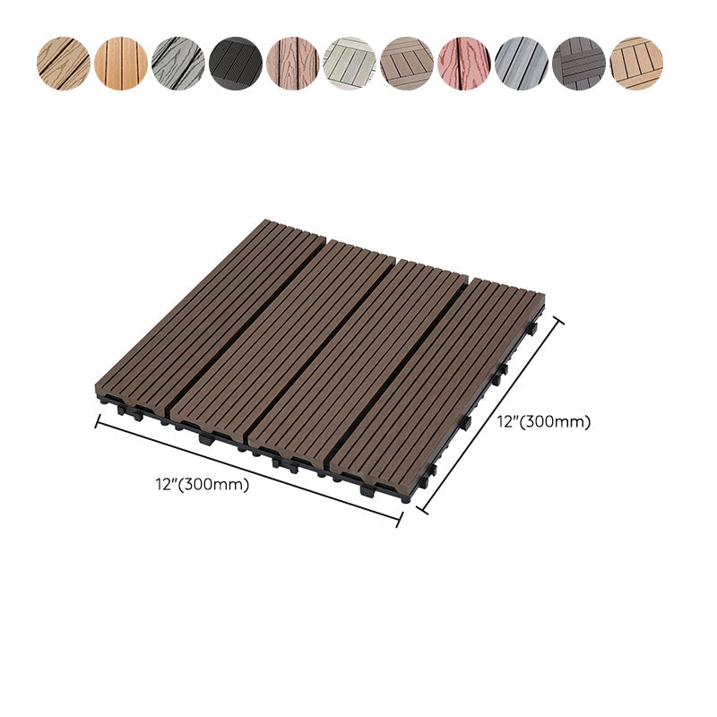 BowLift | 12" X 12" Deck/Patio floor tiles 4-Slat Square for outdoor patio tiles