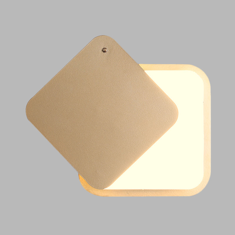 BowLift | Gold Finish Square Wall Lighting Modernism LED Metal Wall Lamp with Rotatable Design