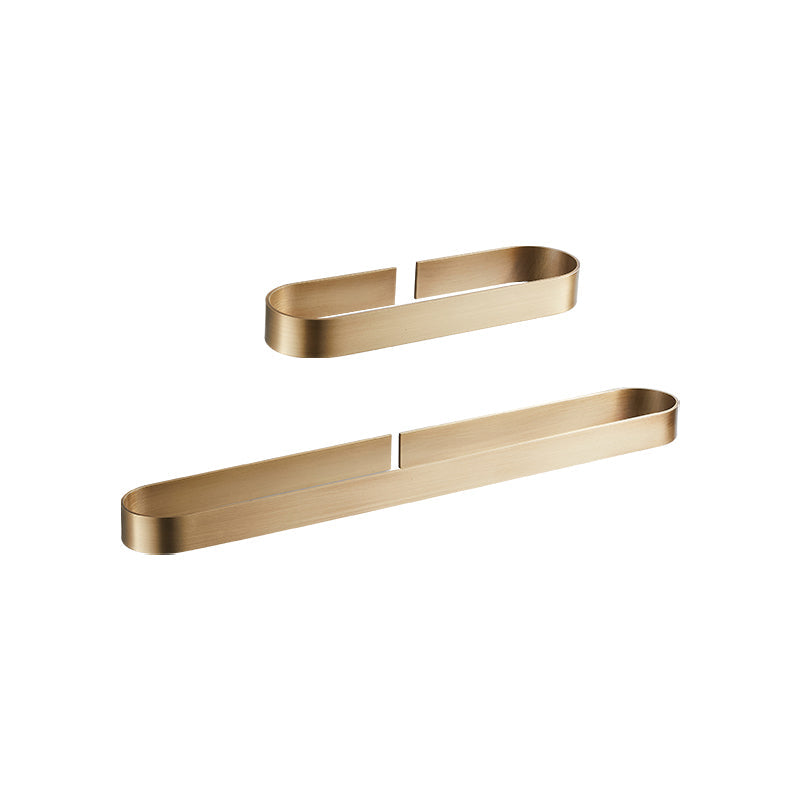 BowLift | 2-piece modern bathroom hardware set in gold/black, towel holder