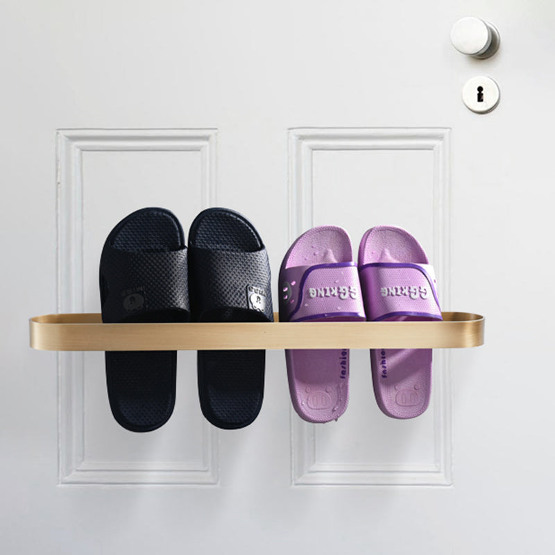 BowLift | 2-piece modern bathroom hardware set in gold/black, towel holder