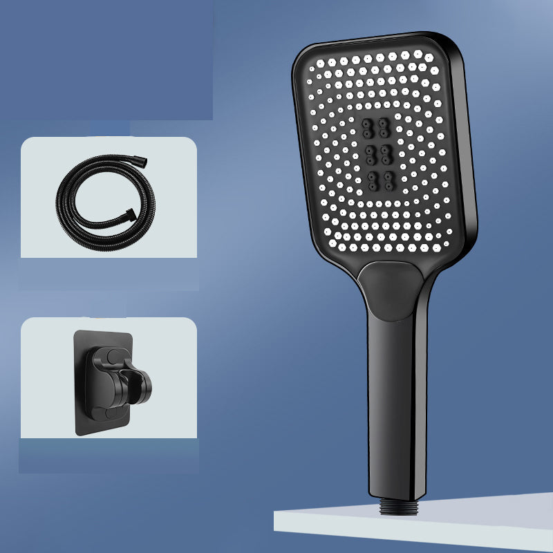 BowLift | Modern Rectangular Hand Shower in Black 3 Spray Wall Mounted Hand Shower