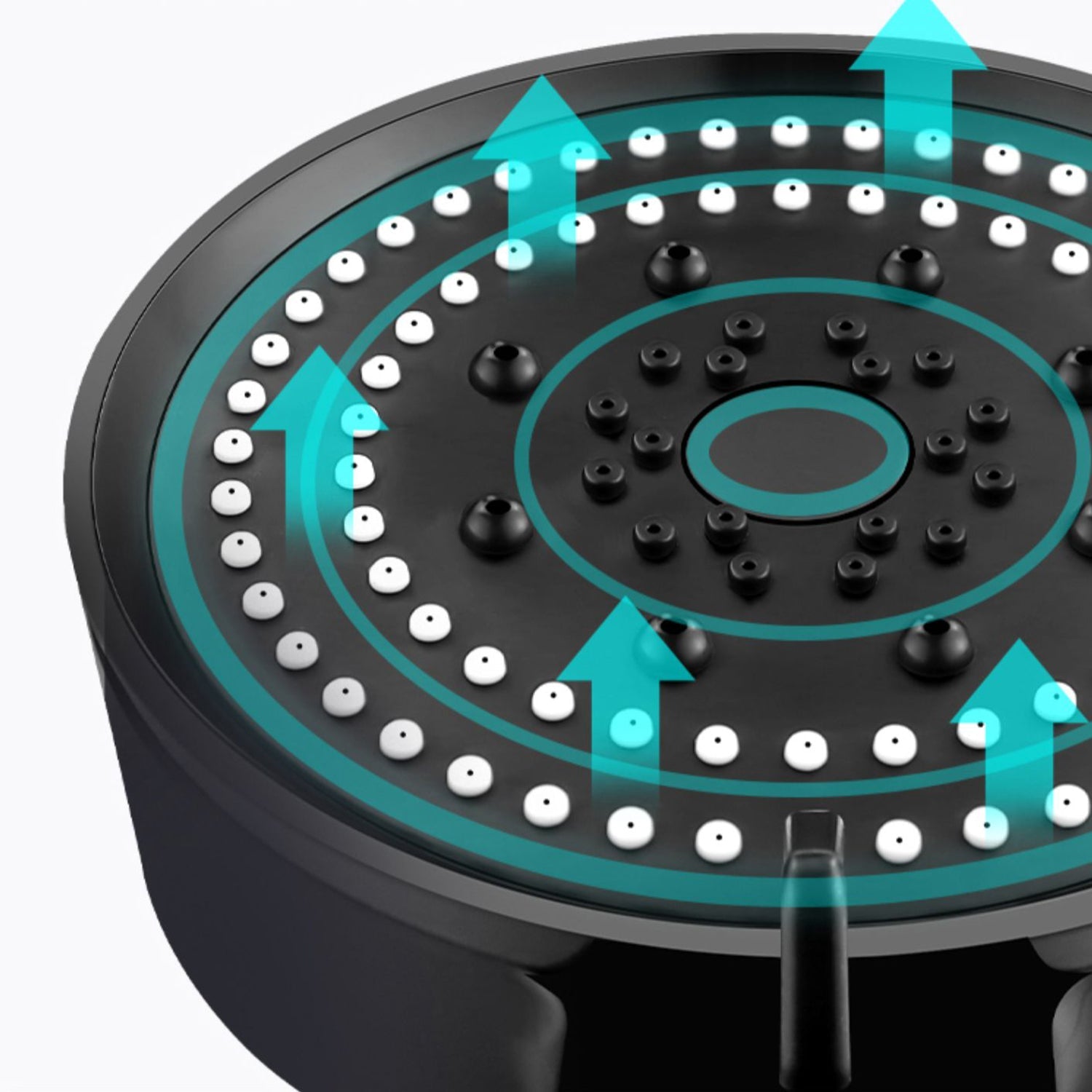 BowLift | Round Hand Shower Adjustable Spray Pattern Wall Mounted Shower Head