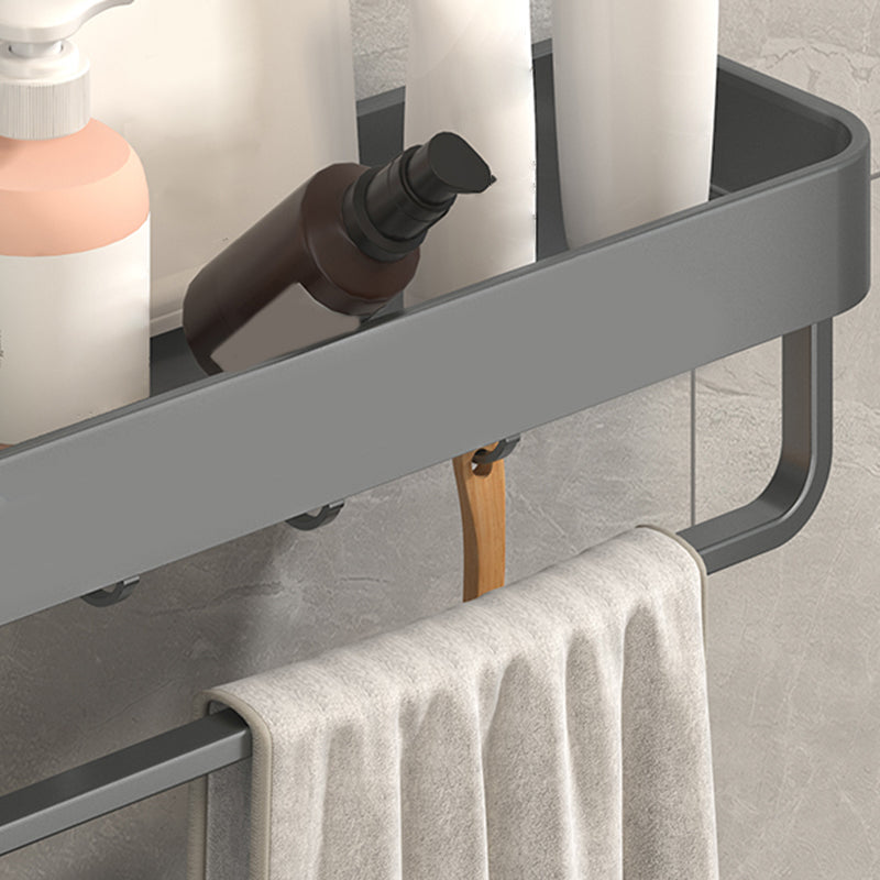 BowLift | Modern Grey 2-piece Bathroom Accessory Set, Matte Grey, Bathroom Shelf
