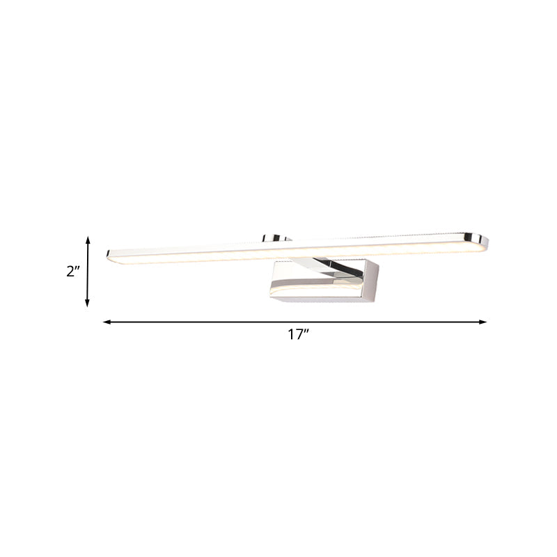 BowLift | Extended Acrylic Vanity Lighting Simple Style 16"/17"/23" L LED White Finish Wall Light Wall Lamp for Bathroom in Warm/White Light