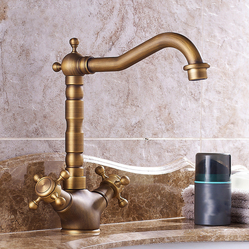 BowLift | Industrial Widespread Bathtub Faucet with Cross Handles Sink Faucet