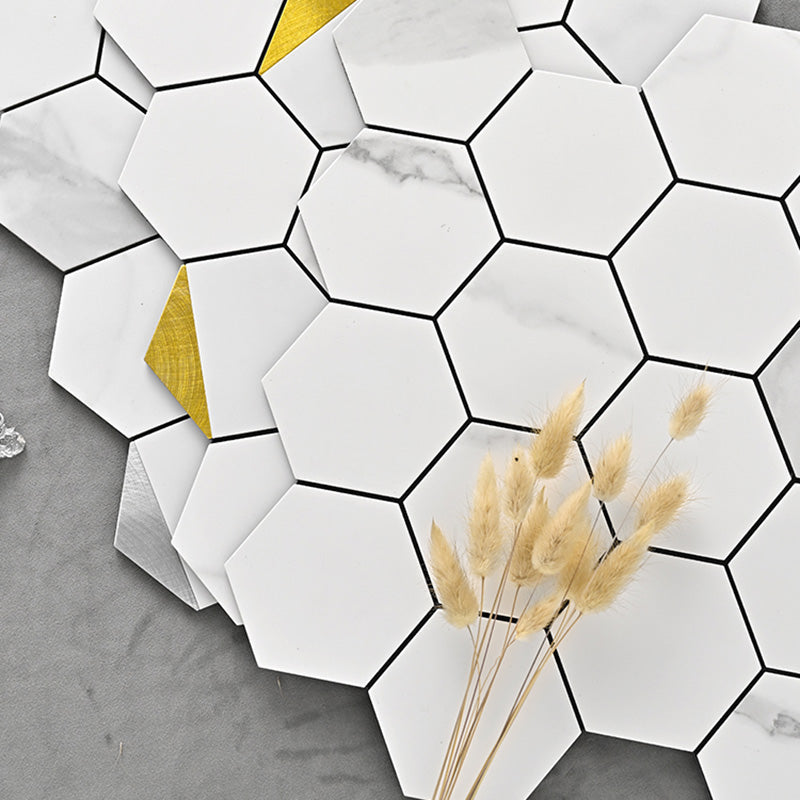 BowLift | Hexagonal Modern Peel and Stick Tiles Mosaic Tiles Peel and Stick Backdrops