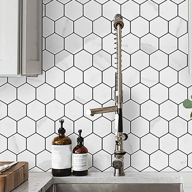 BowLift | Hexagonal Modern Peel and Stick Tiles Mosaic Tiles Peel and Stick Backdrops