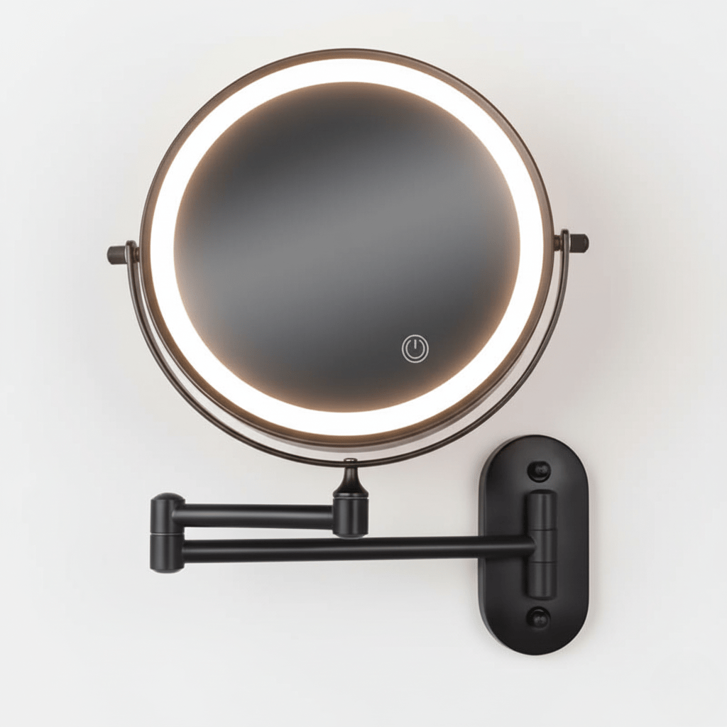 BowLift | LED magnifying mirror with adjustable lighting and rechargeable battery