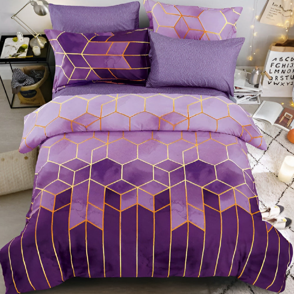BowLift | Golden Cosmo Hive | 3pcs Duvet Cover Sets