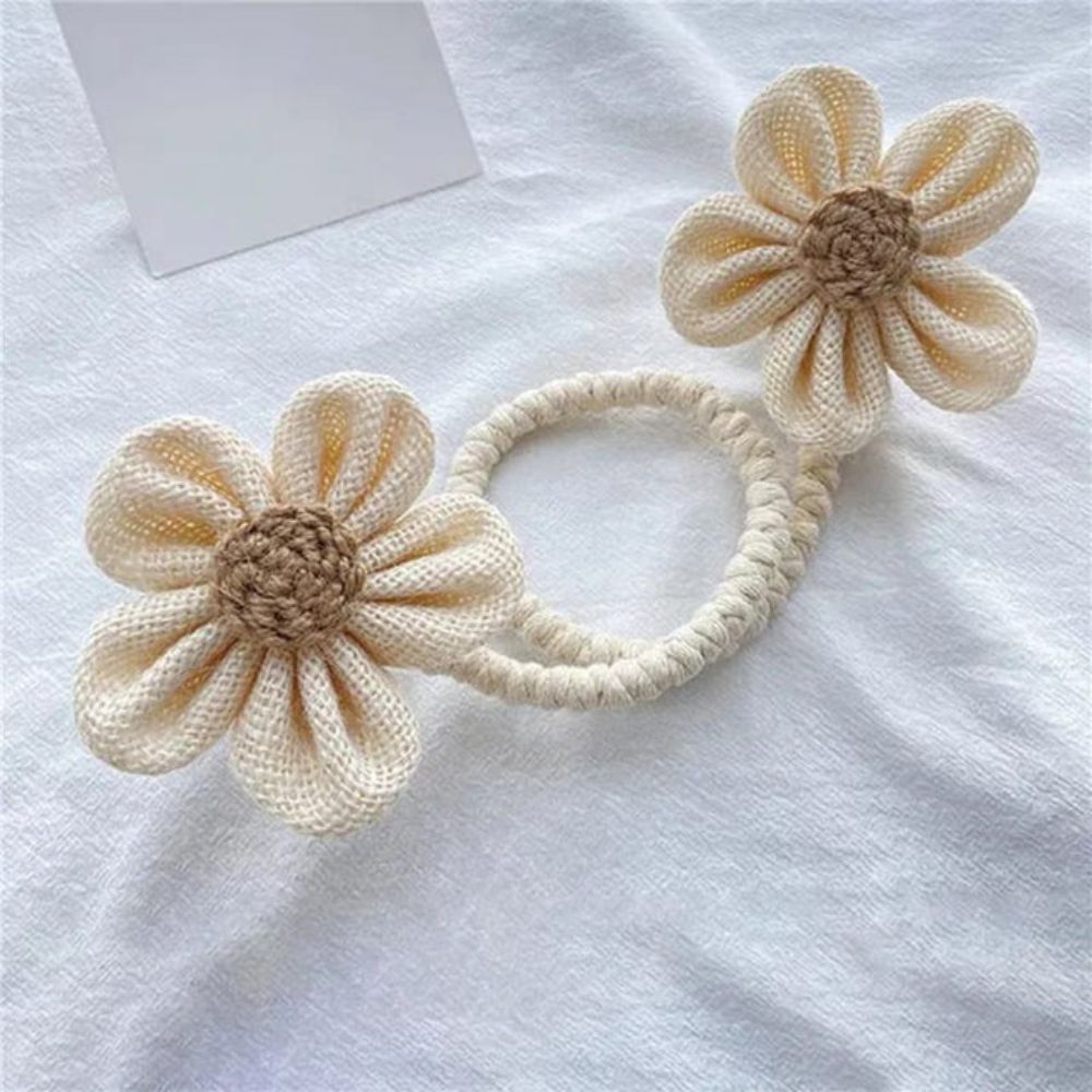 BowLift | Floral Hemp Curtain Tie Back | 2Pcs Set