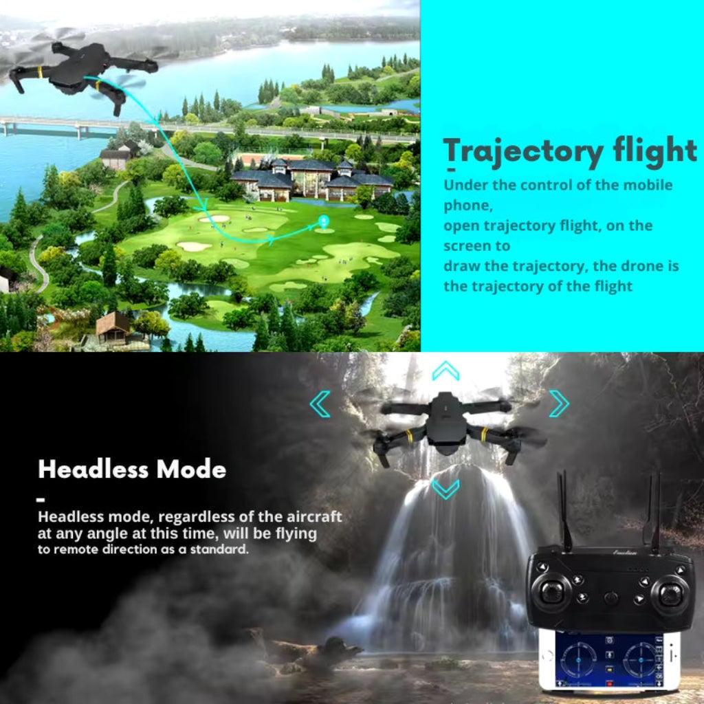 BowLift | High-Performance Black Bird 4K Drone with Camera | Lightweight & Foldable for Ultimate Portability and Quality