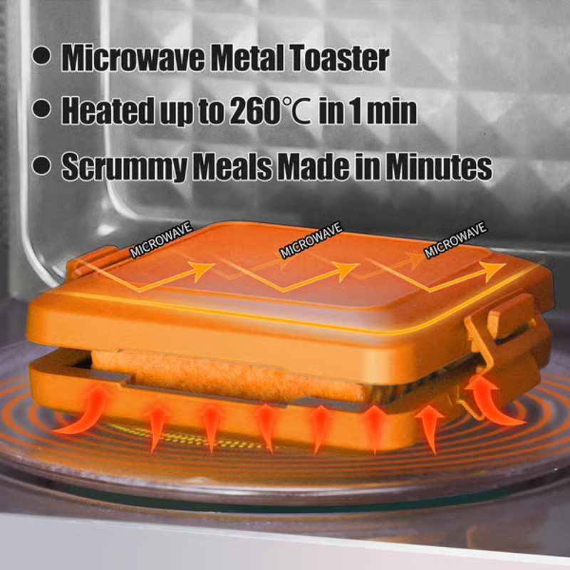 BowLift | Microwave Sandwich Toaster | Non-Stick Heatwave Grill Plates | Portable Snack Maker for Home & Travel