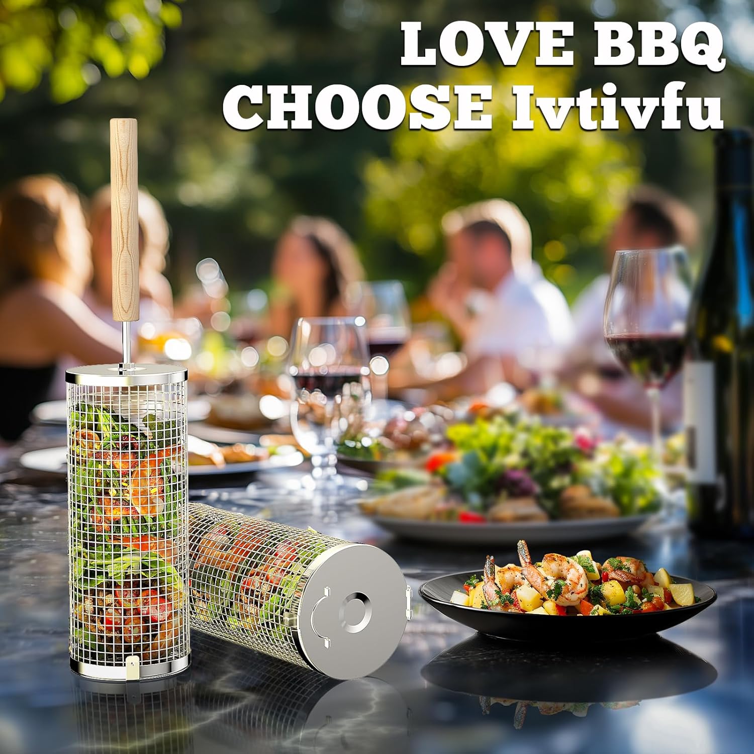 BowLift | Premium Grill Baskets | Stainless Steel BBQ Tool for Outdoor Cooking