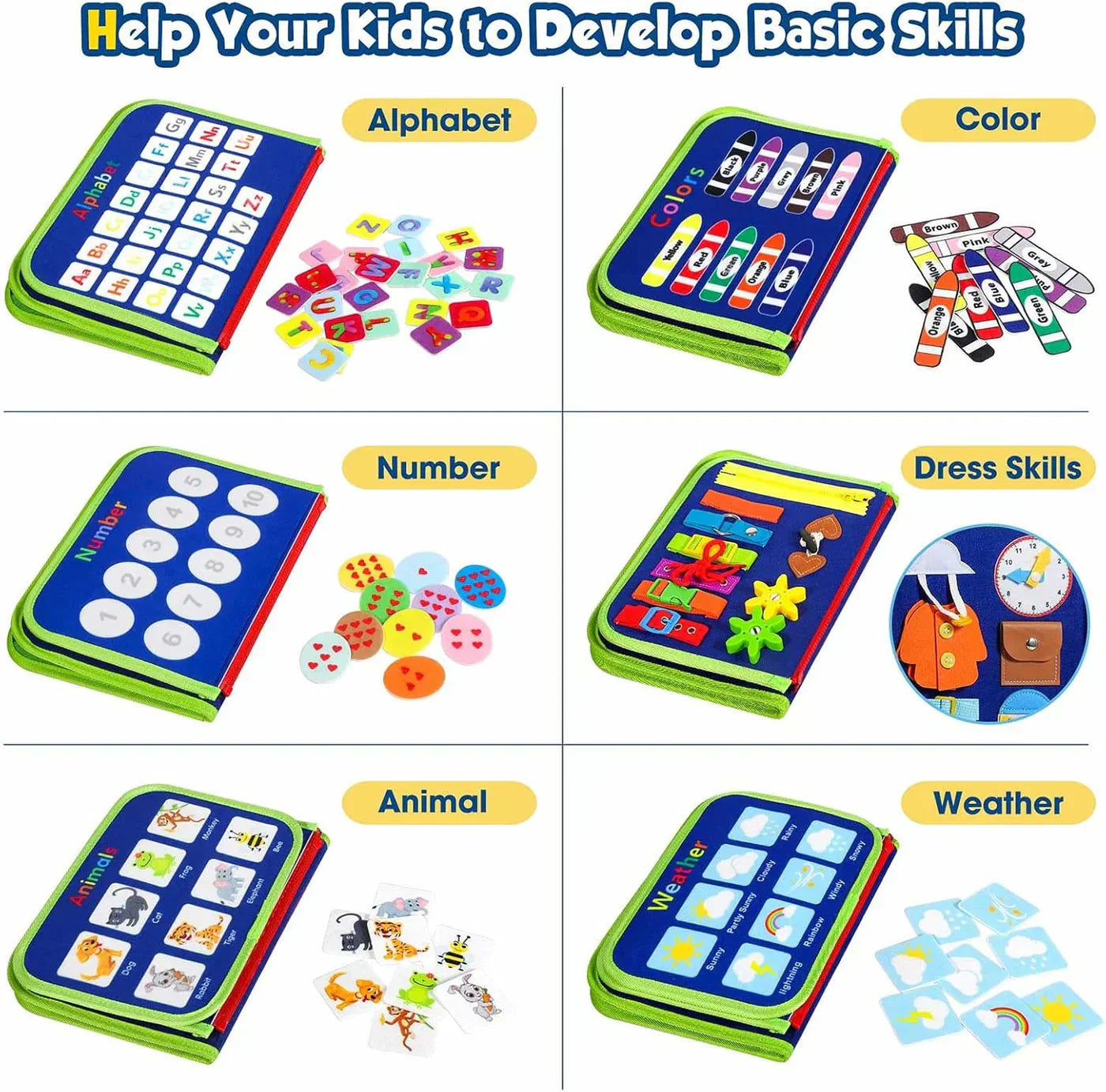 BowLift | Discover Felt Montessori Press Board – Educational Activity Book for Toddlers (2–4 years)