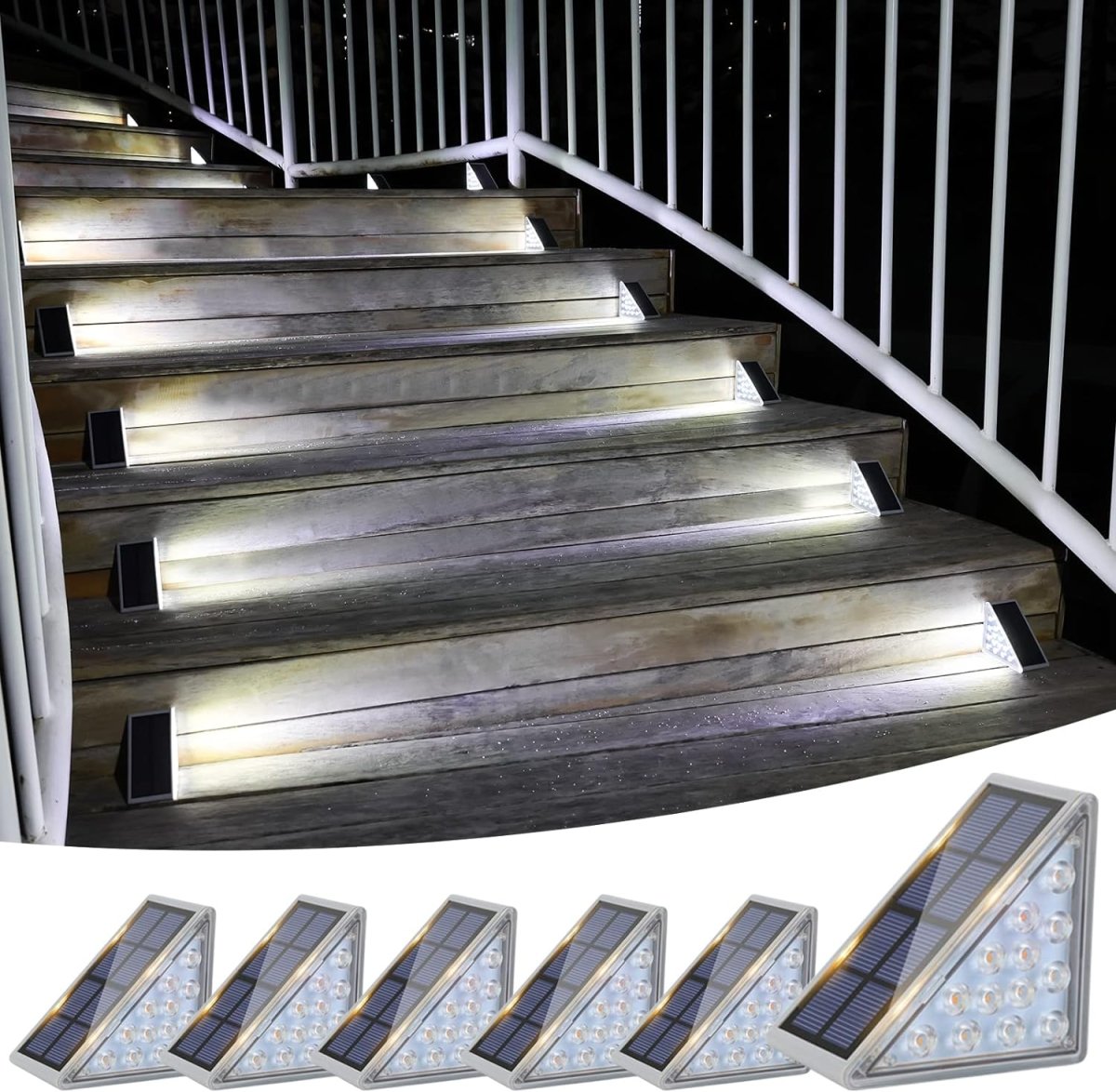 BowLift | Waterproof Solar LED Stair Lighting - Outdoor Lighting for Stairs, Paths, and Terraces