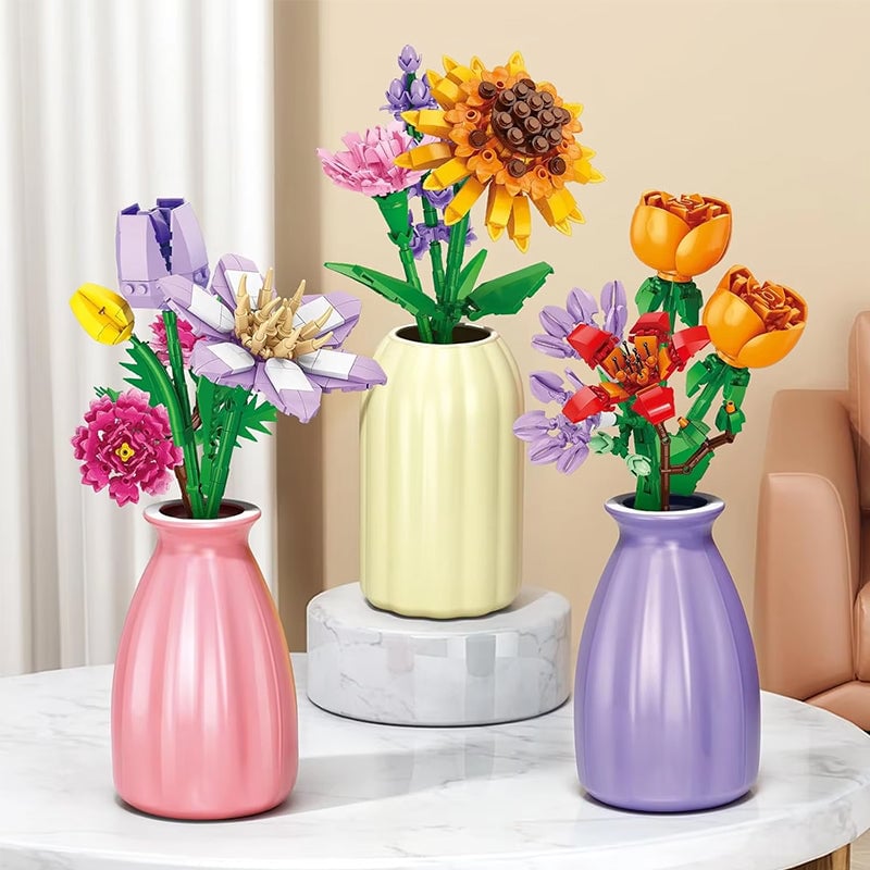 BowLift | Flower Bouquet Building Block Christmas Advent Calendar Set - Christmas Gift