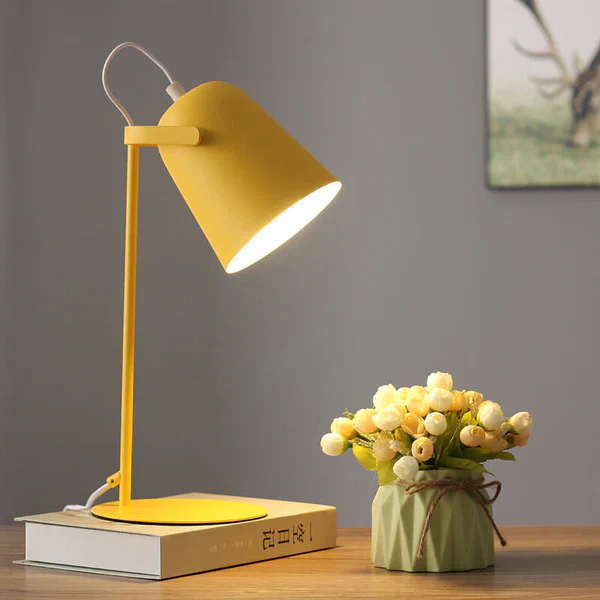 BowLift | Nordic Macaron Color Creative Iron Bucket Design Light Table Lamp