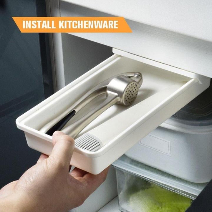 BowLift | Invisible drawer under the desk – Slim, hidden storage for workspace organization