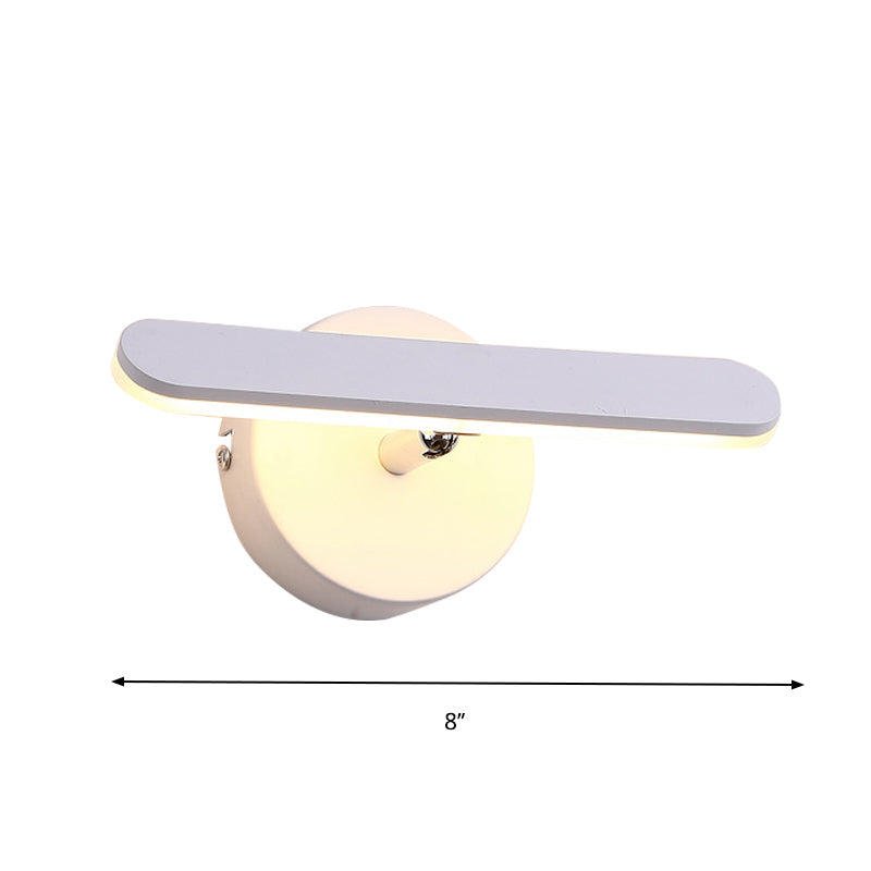 BowLift | Linear Vanity Lighting Simple Metal LED White Wall Mount Lamp Light in Natural/Warm Light for Bathroom