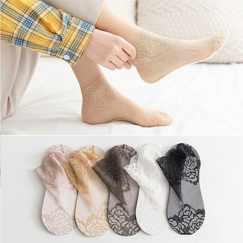 BowLift | Ladies Fashion Lace Socks (6 Pairs)