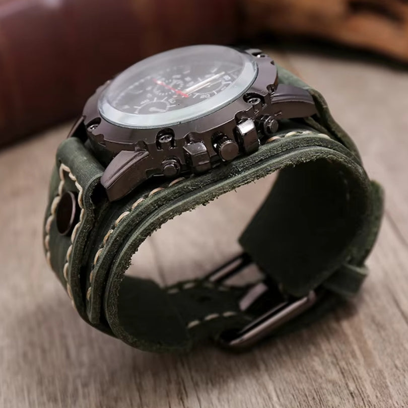 Classic Leather Strap Watch