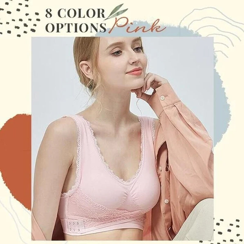 BowLift | Front Cross-Side Buckle Lace Bra