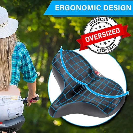 BowLift | Extra Large Bike Seat With Comfortable Thick Foam and Waterproof