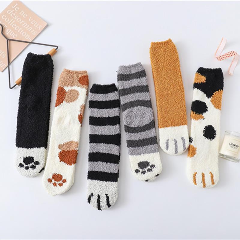 BowLift | Fluffy Fuzzy Cat Claw Socks