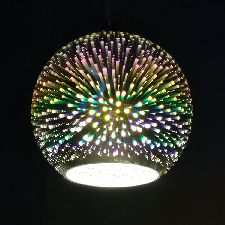 BowLift | Modern creative 3D colorful firework glass 1-light dome pendant lamp