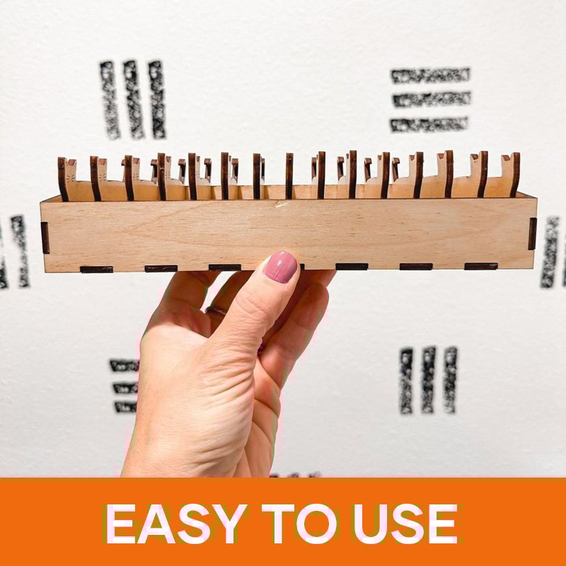 BowLift | Embroidery Thread Organizer | Wooden Bunny Bobbin Set | 16-Piece | Storage Corral Included