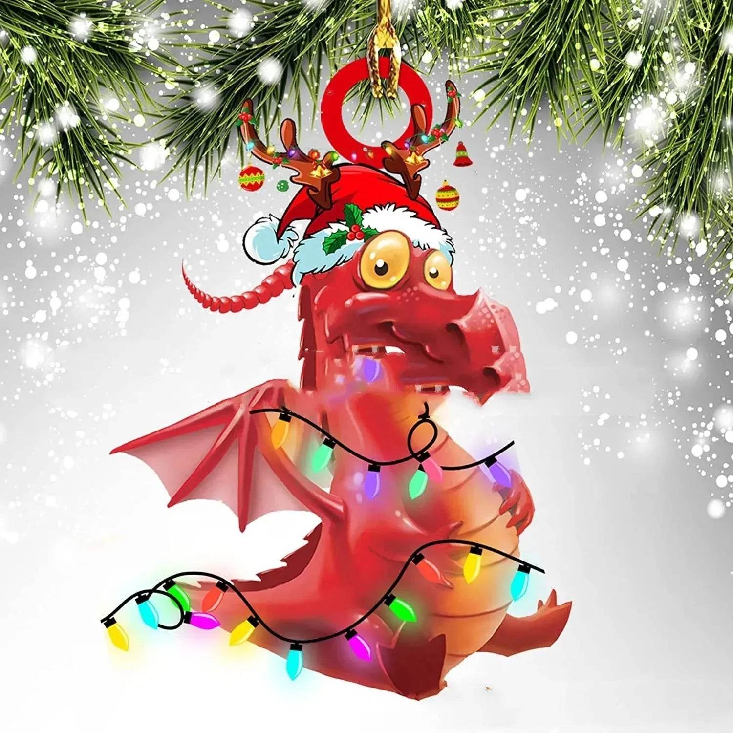 BowLift | Dinosaur Dragon Egg Christmas Decorations Pendant Acrylic
