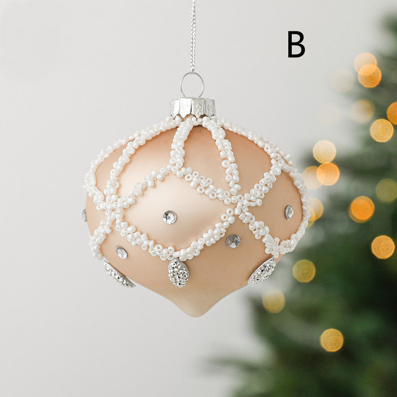 BowLift | Glass Ball Drop Ball Hand Drawn Christmas Ball Christmas Tree Pendant